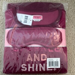 Kate Spade Sparkle and Shine Burgundy Pajama Set